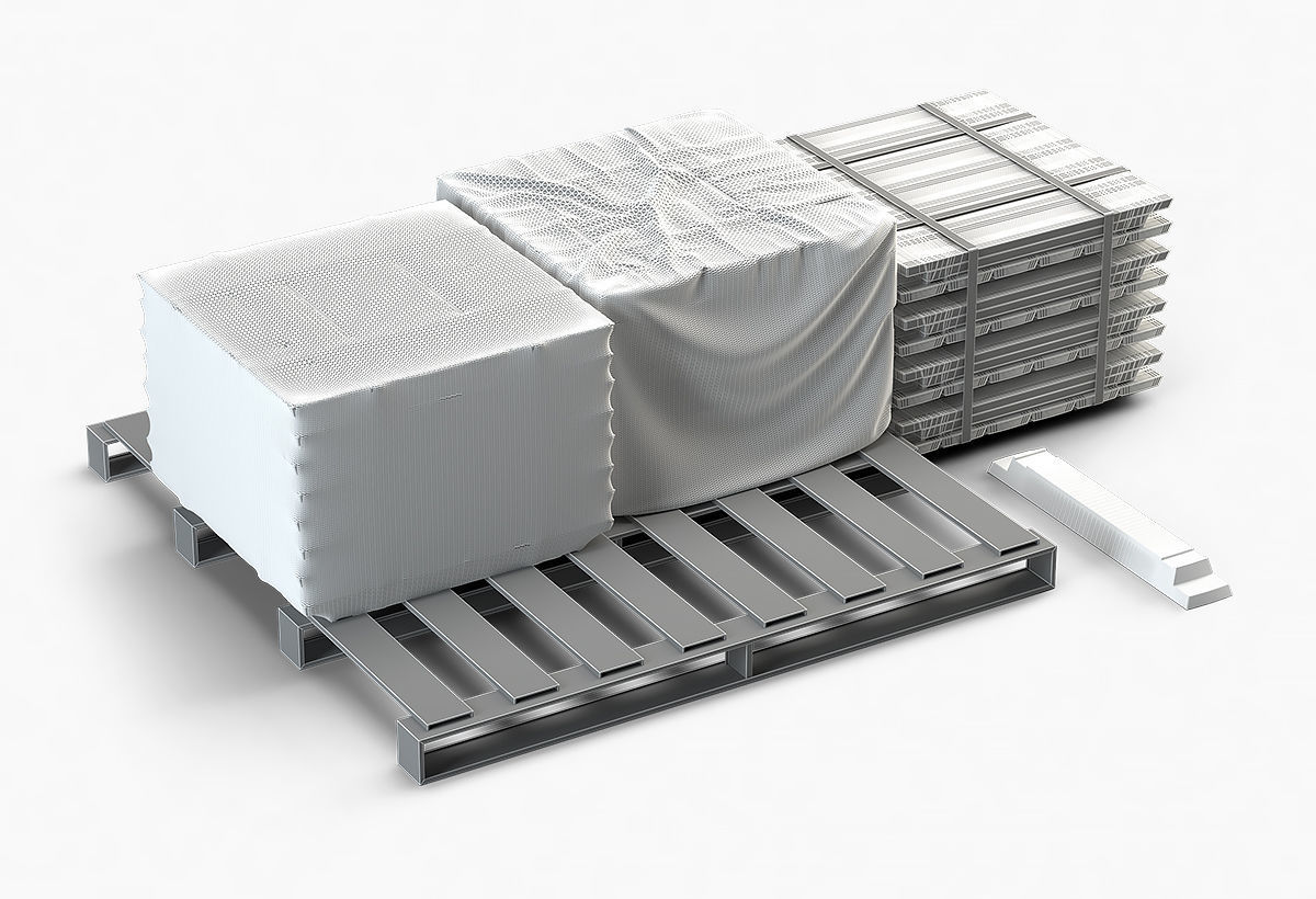 Aluminium Zinc Nickel Silver Titan Steel ingot 11 3D model_7