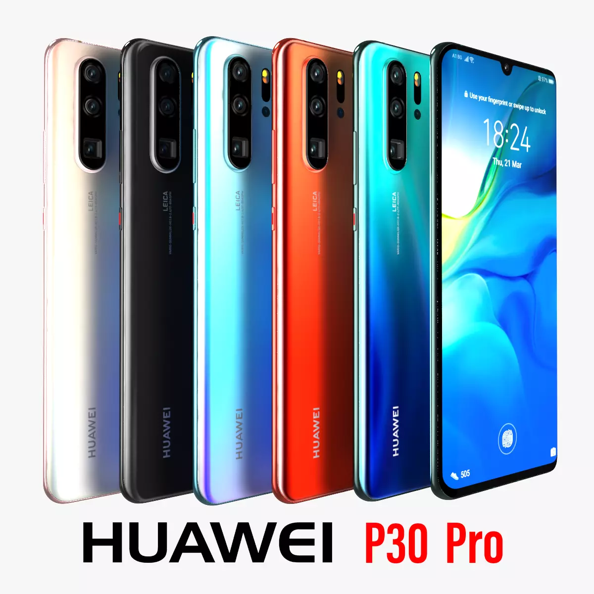 Huawei P30 Pro All Color 3D model