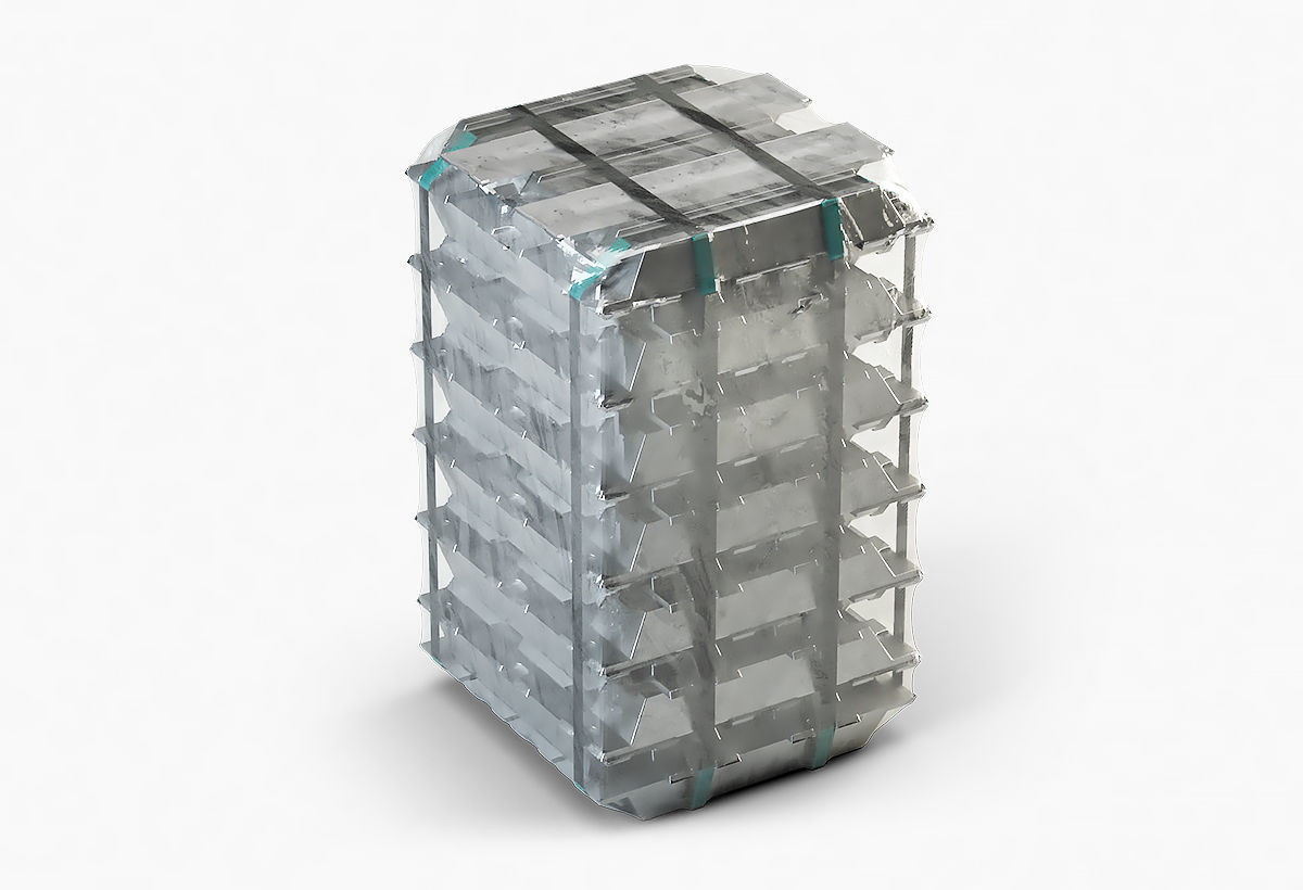 Aluminium Zinc Nickel Silver Titan Steel ingot 12 3D model_5
