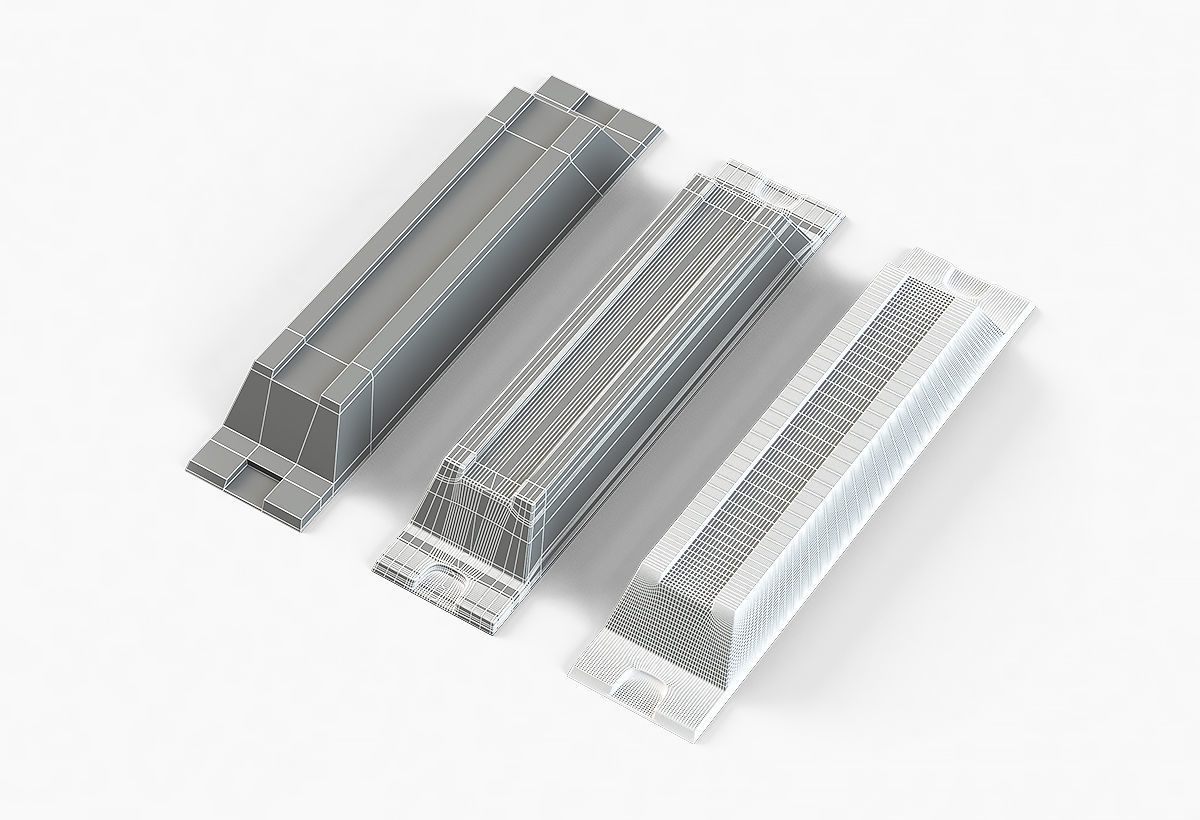 Aluminium Zinc Nickel Silver Titan Steel ingot 12 3D model_9