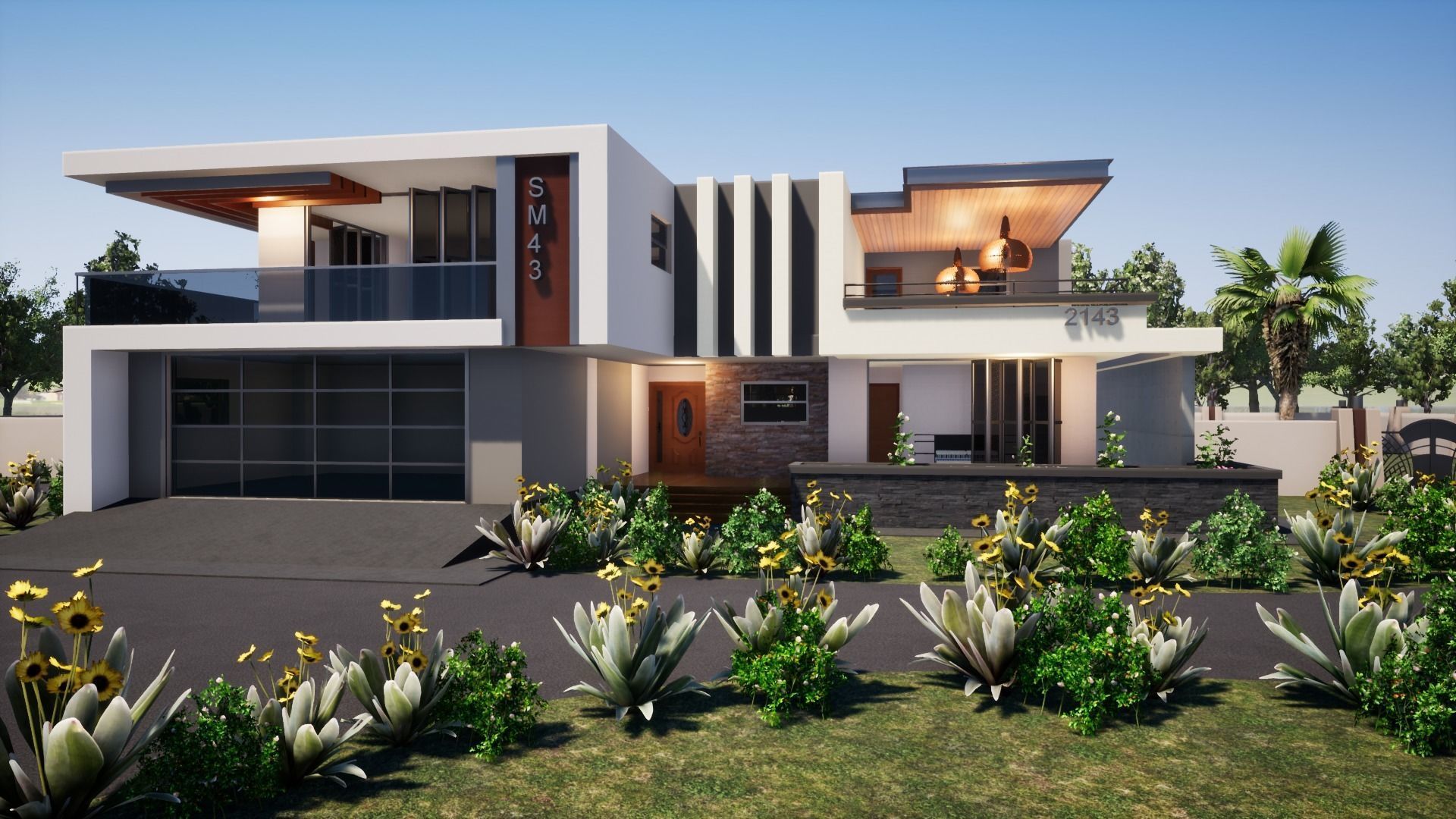 Four Bedroom House 3D model_2