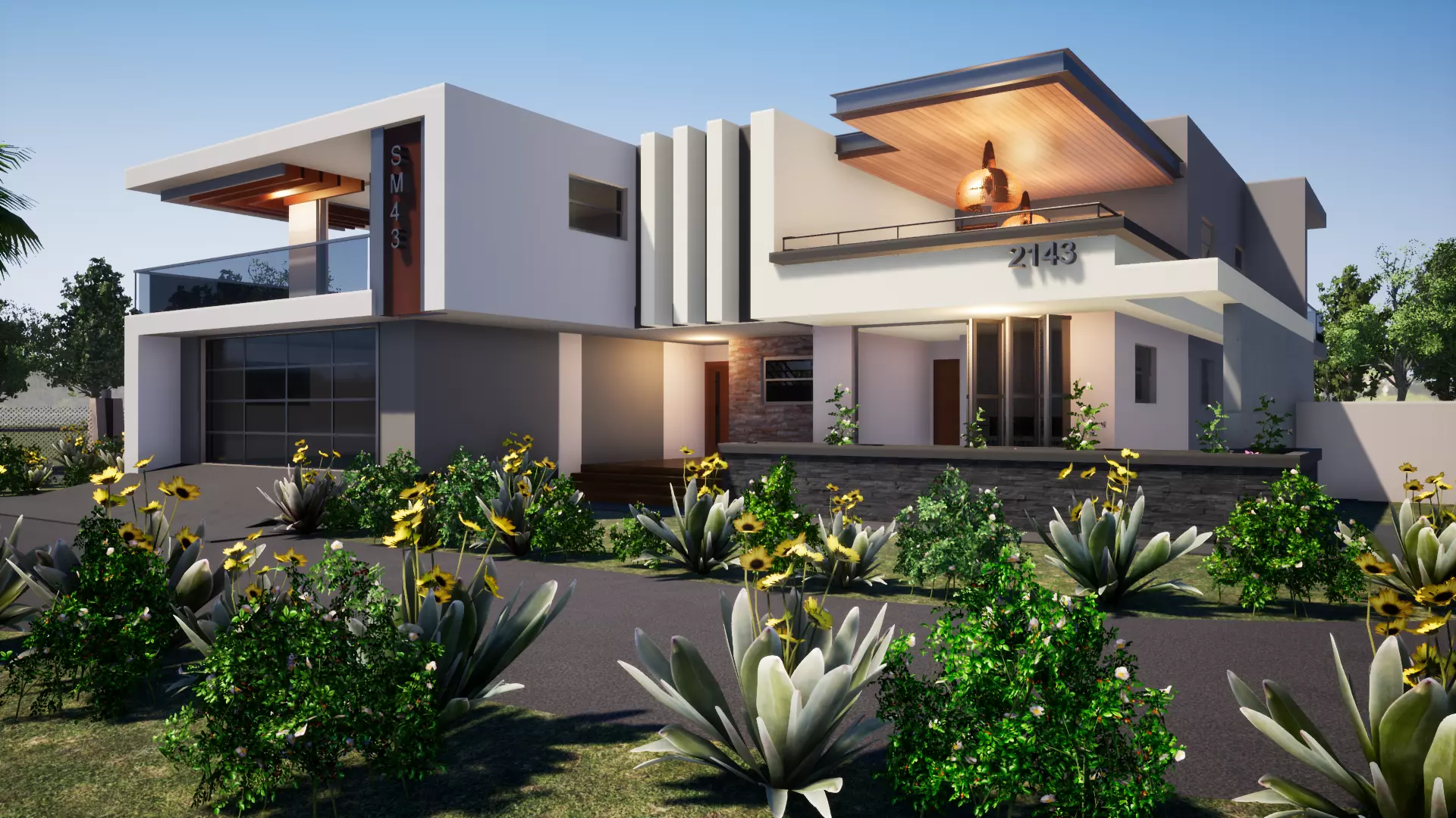 Four Bedroom House 3D model_0