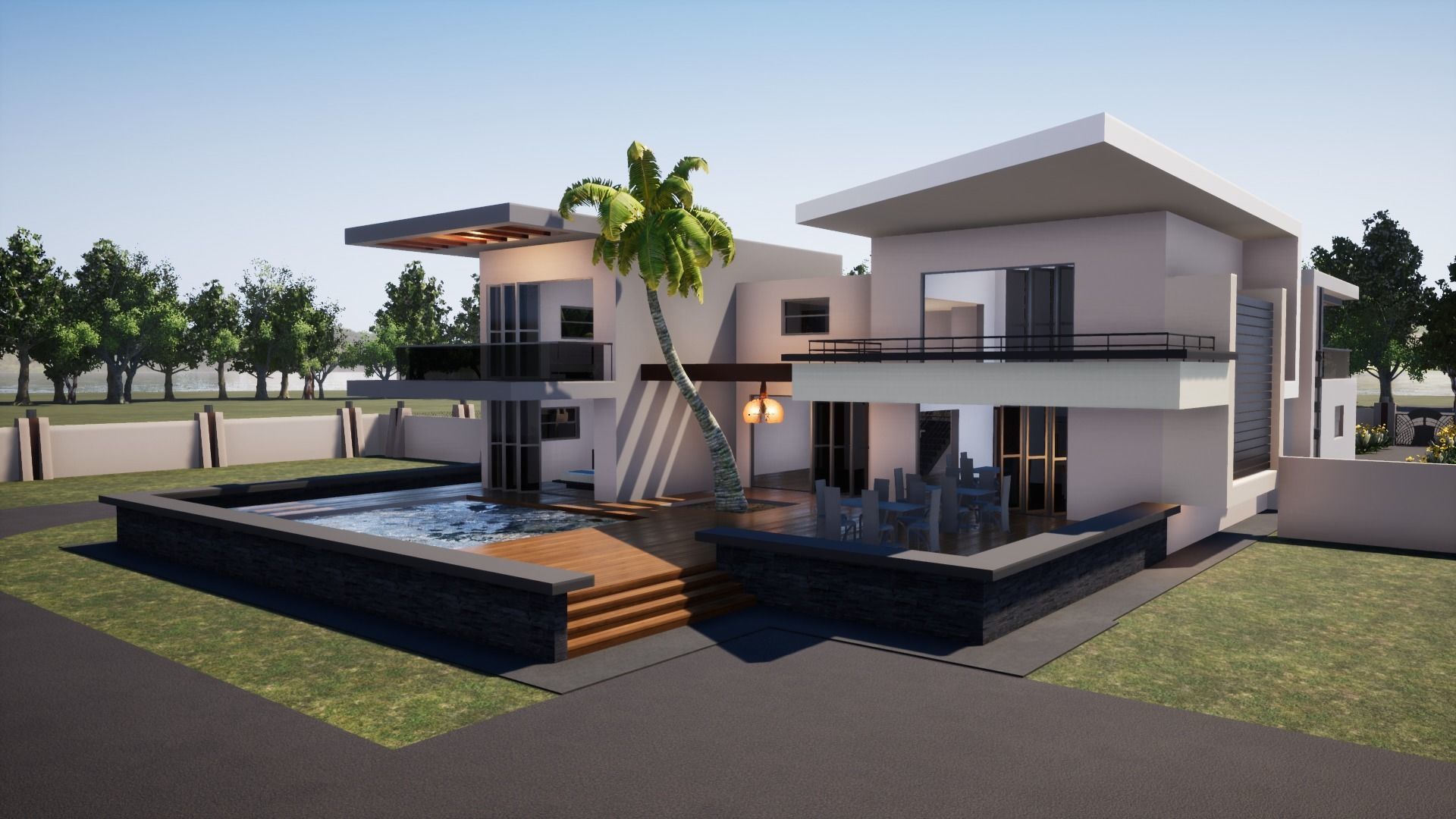 Four Bedroom House 3D model_7