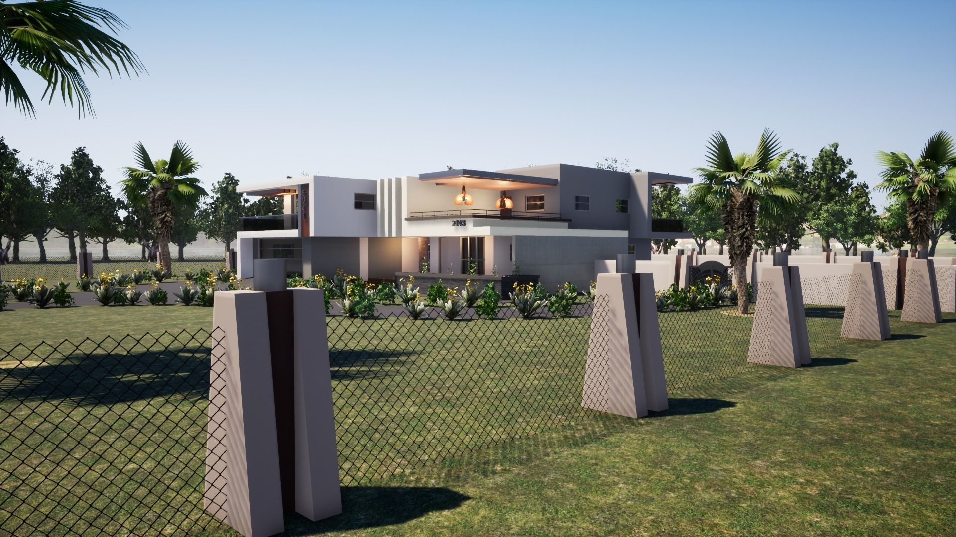 Four Bedroom House 3D model_5
