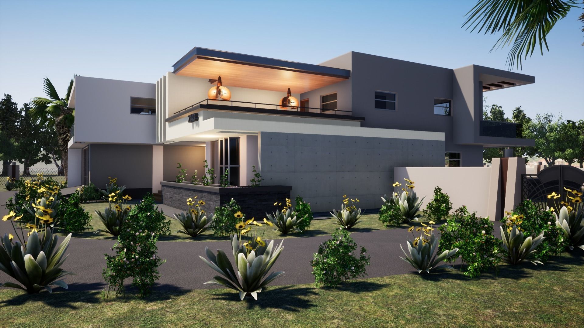 Four Bedroom House 3D model_4