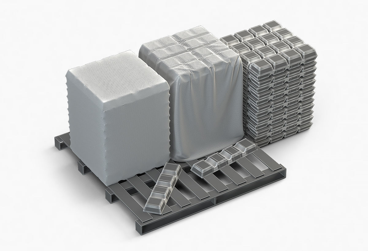 Aluminium Zinc Nickel Silver Titan Steel ingot 13 3D model_3