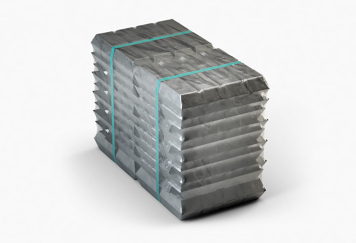 Aluminium Zinc Nickel Silver Titan Steel ingot 14 3D model_3