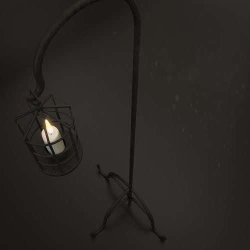 Church Aisle Lantern Low-poly 3D model