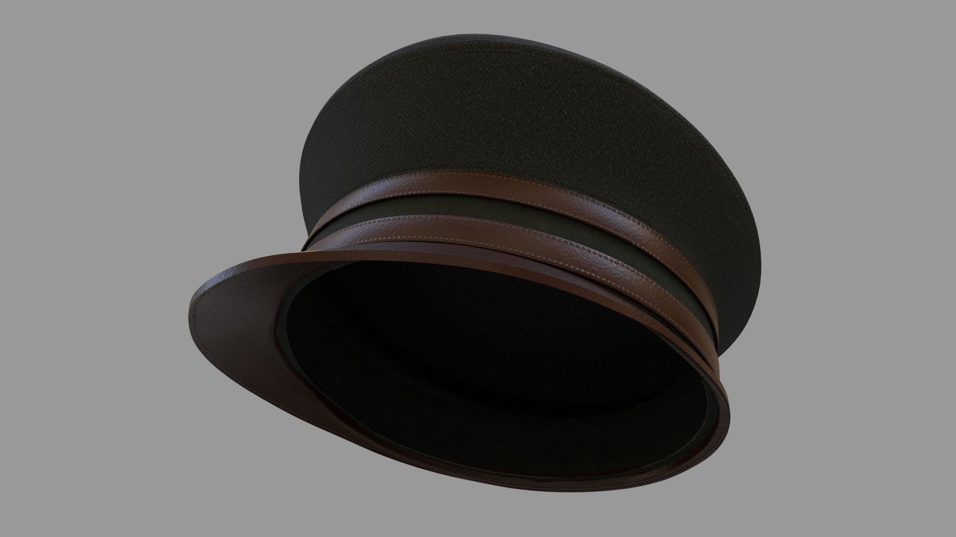 Military Hat Low-poly 3D model_4