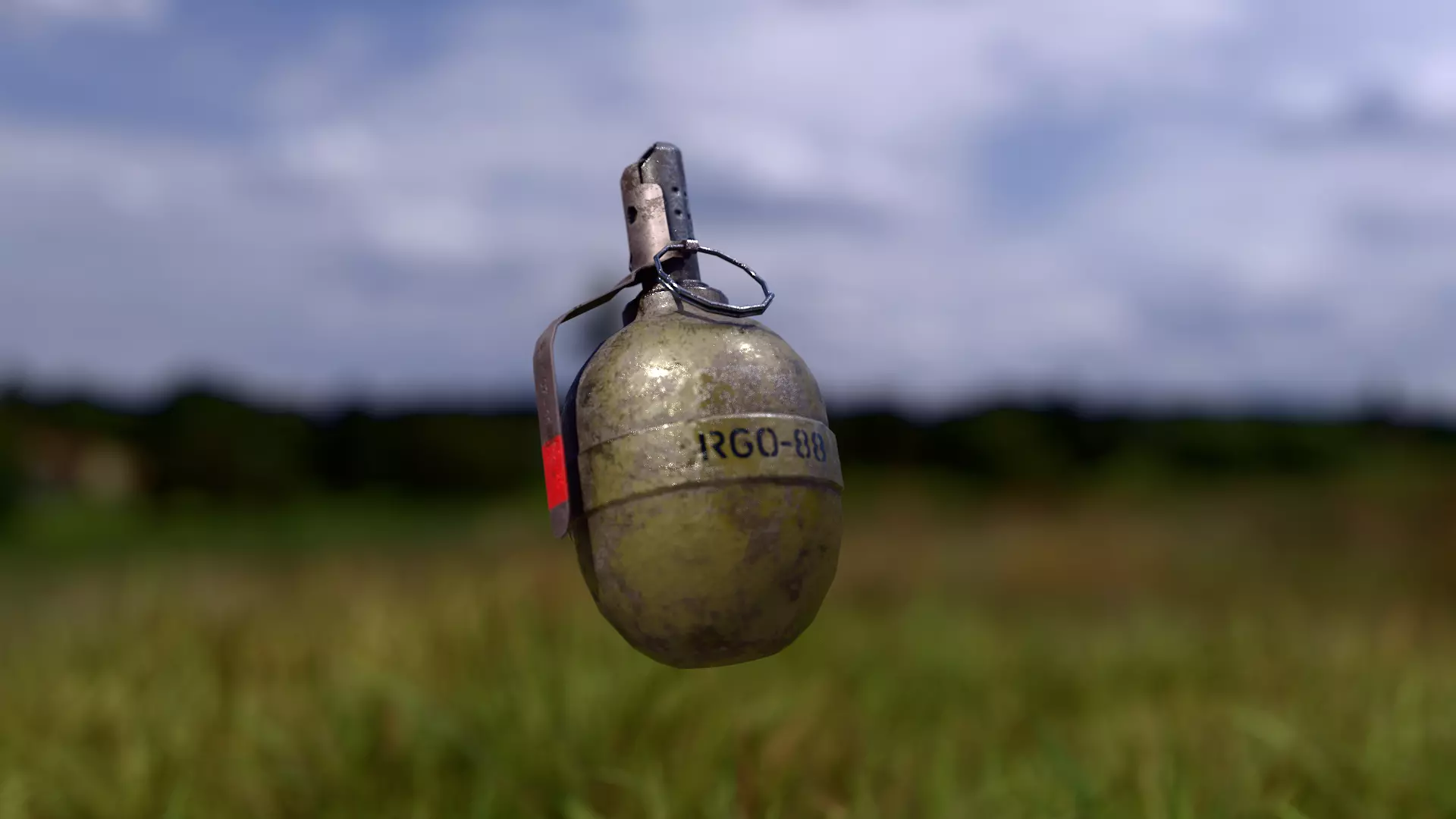 Grenade GBO-88 PBR Textures Low-poly 3D model_0