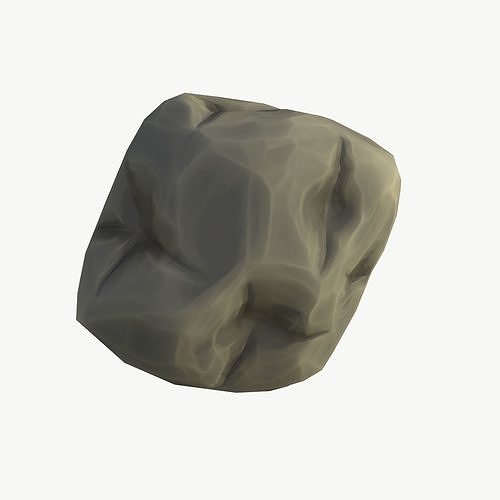 Cartoon Lowpoly Big Asteroid Low-poly 3D model