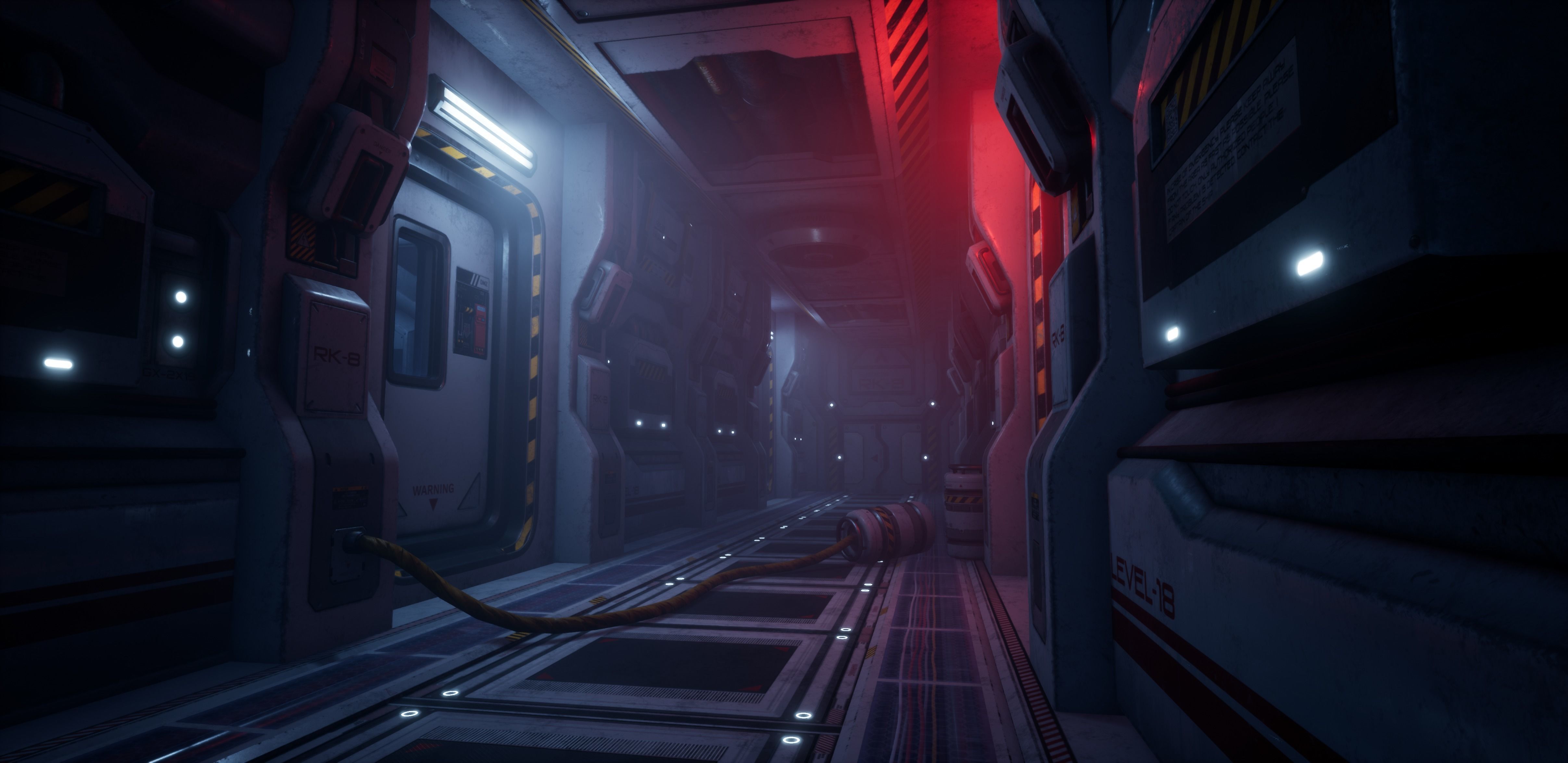 Sci-Fi Modular Corridor - 11 Assets Pack Low-poly 3D model_5