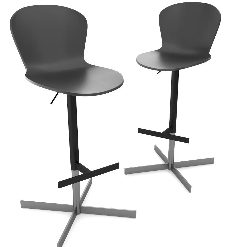 Modern bar stool by BoConcept 3D model_0