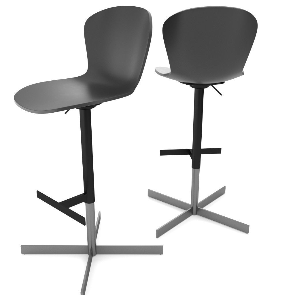 Modern bar stool by BoConcept 3D model_4