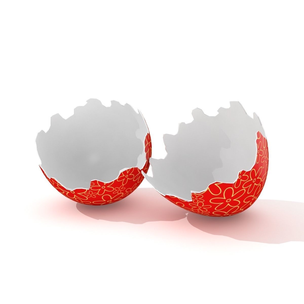 Easter Egg Cracked  N010 Low-poly 3D model_1