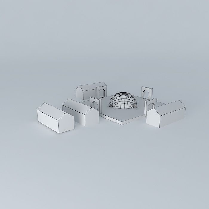 Training institute 3D model_3