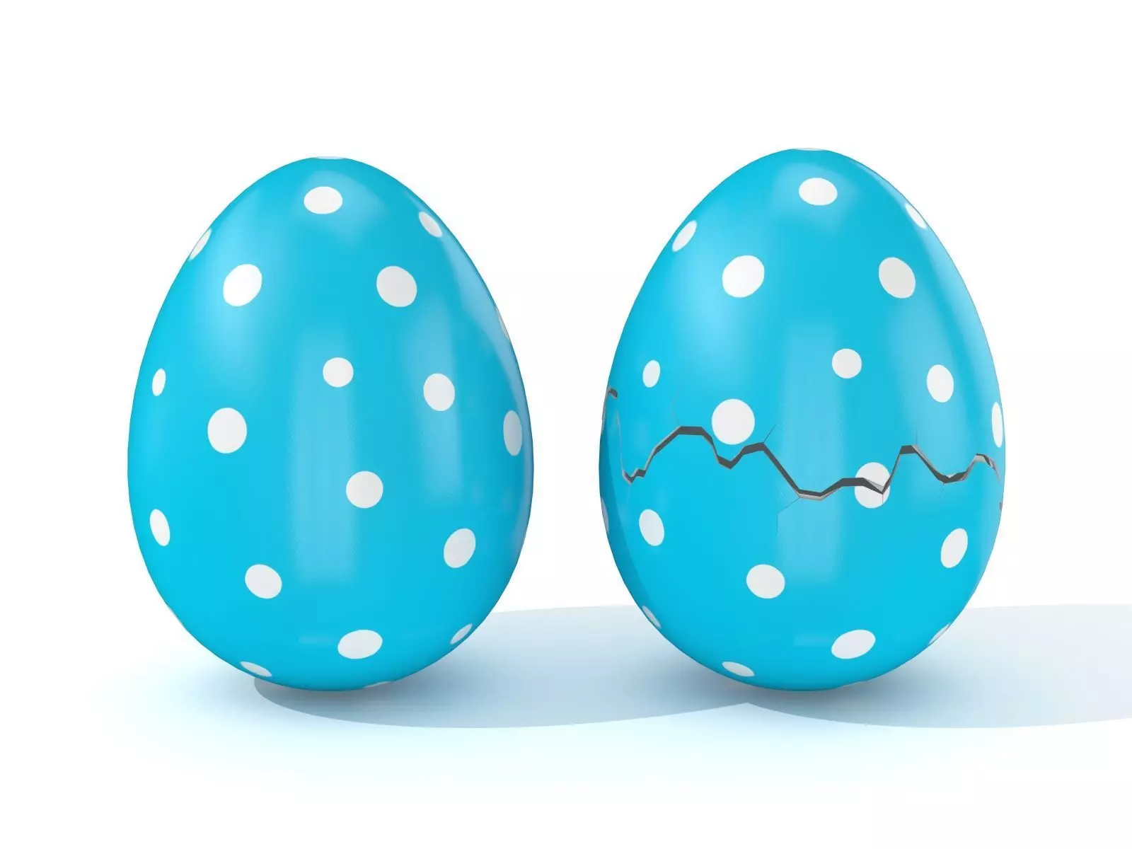 Easter Egg Cracked  N005 Low-poly 3D model_0