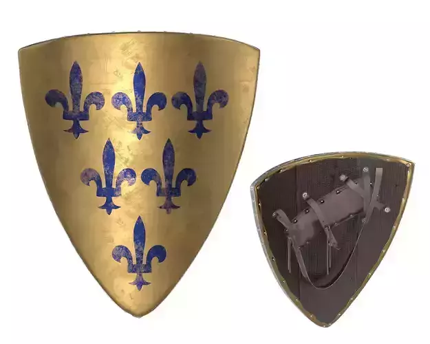 Triangular Knight Shield 3D model