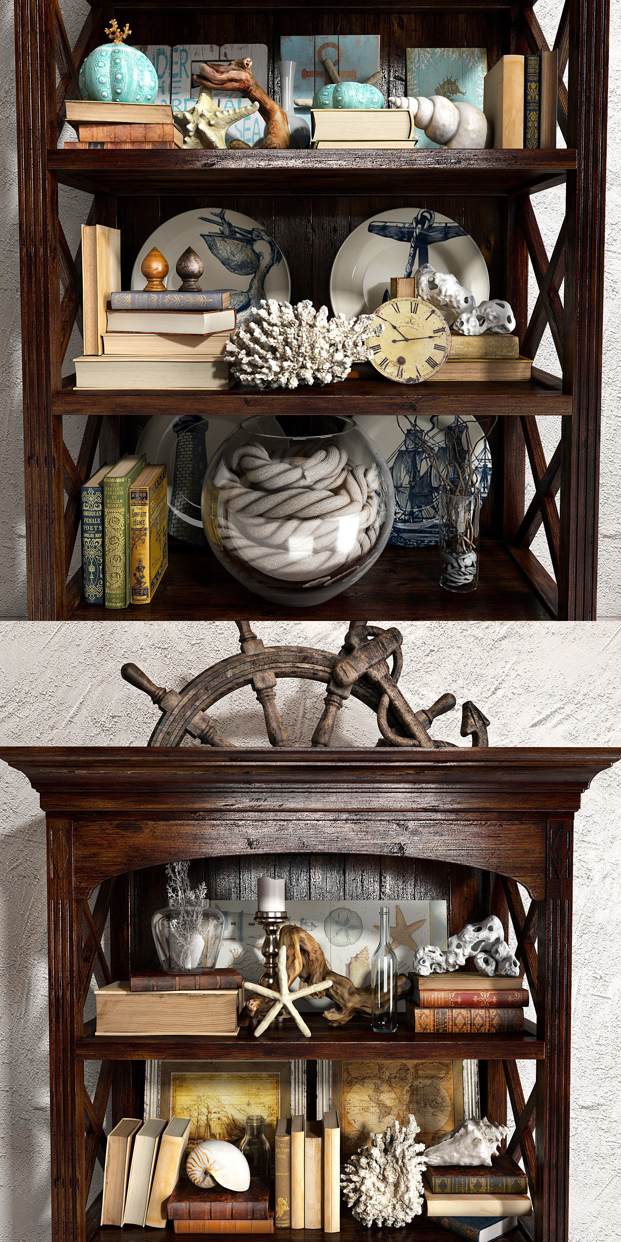 Sea decorative set 01 3D model_3