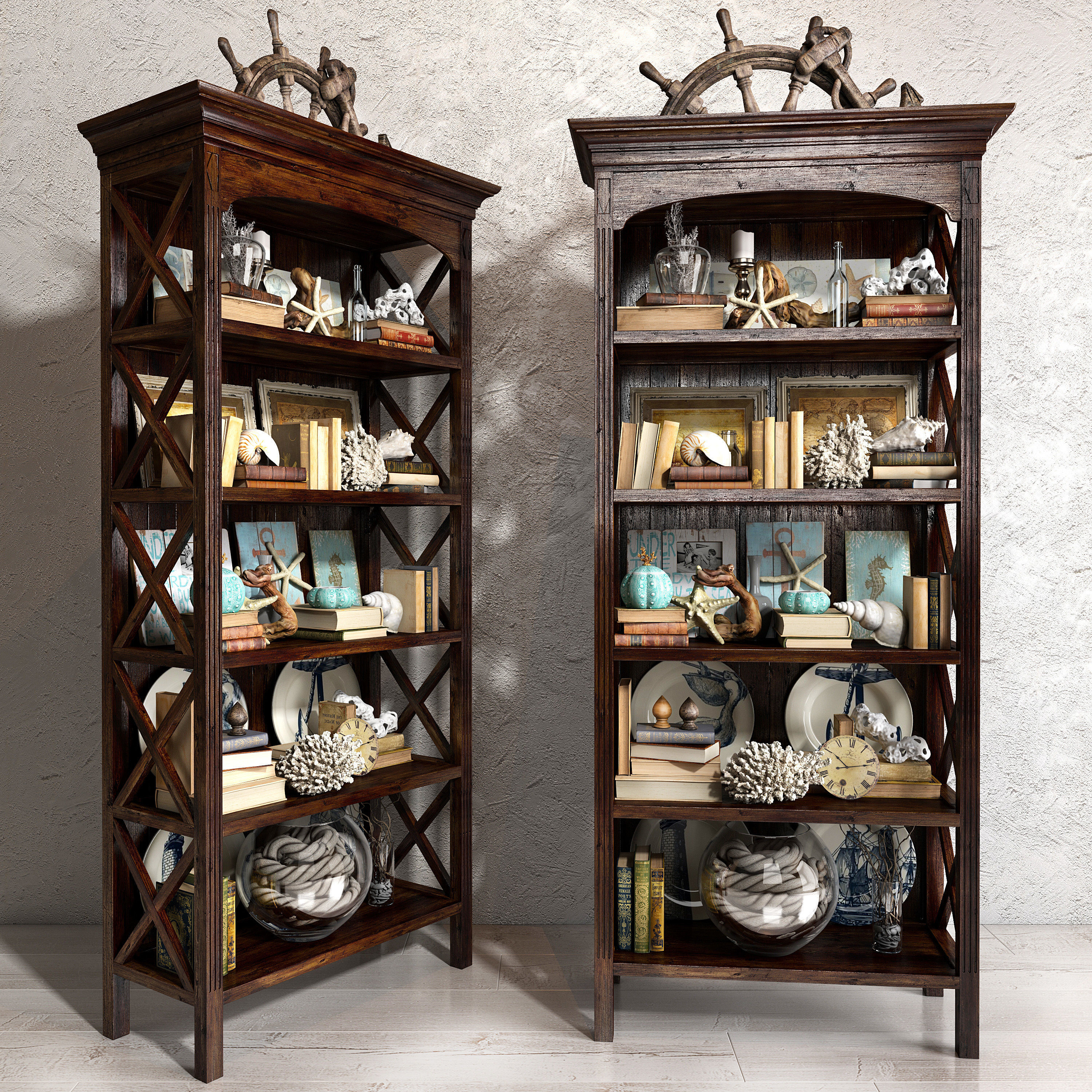 Sea decorative set 01 3D model_1