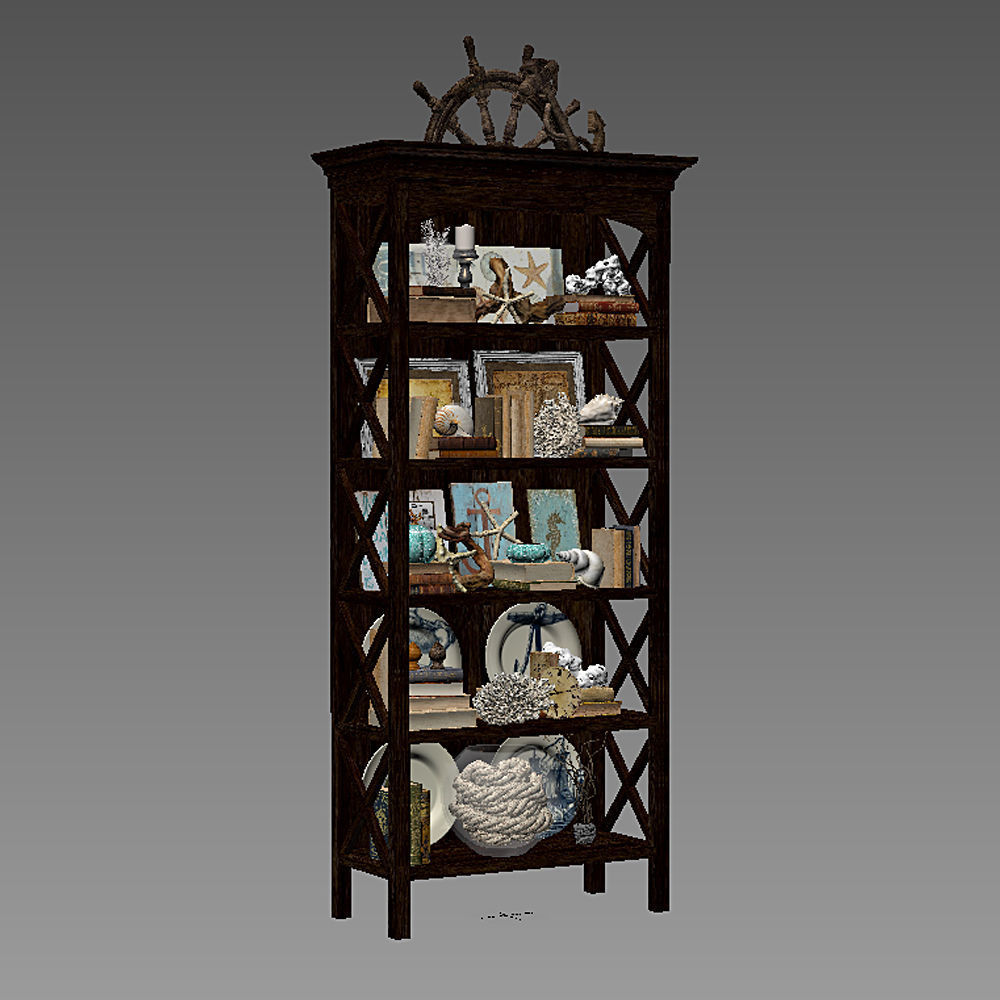 Sea decorative set 01 3D model_6