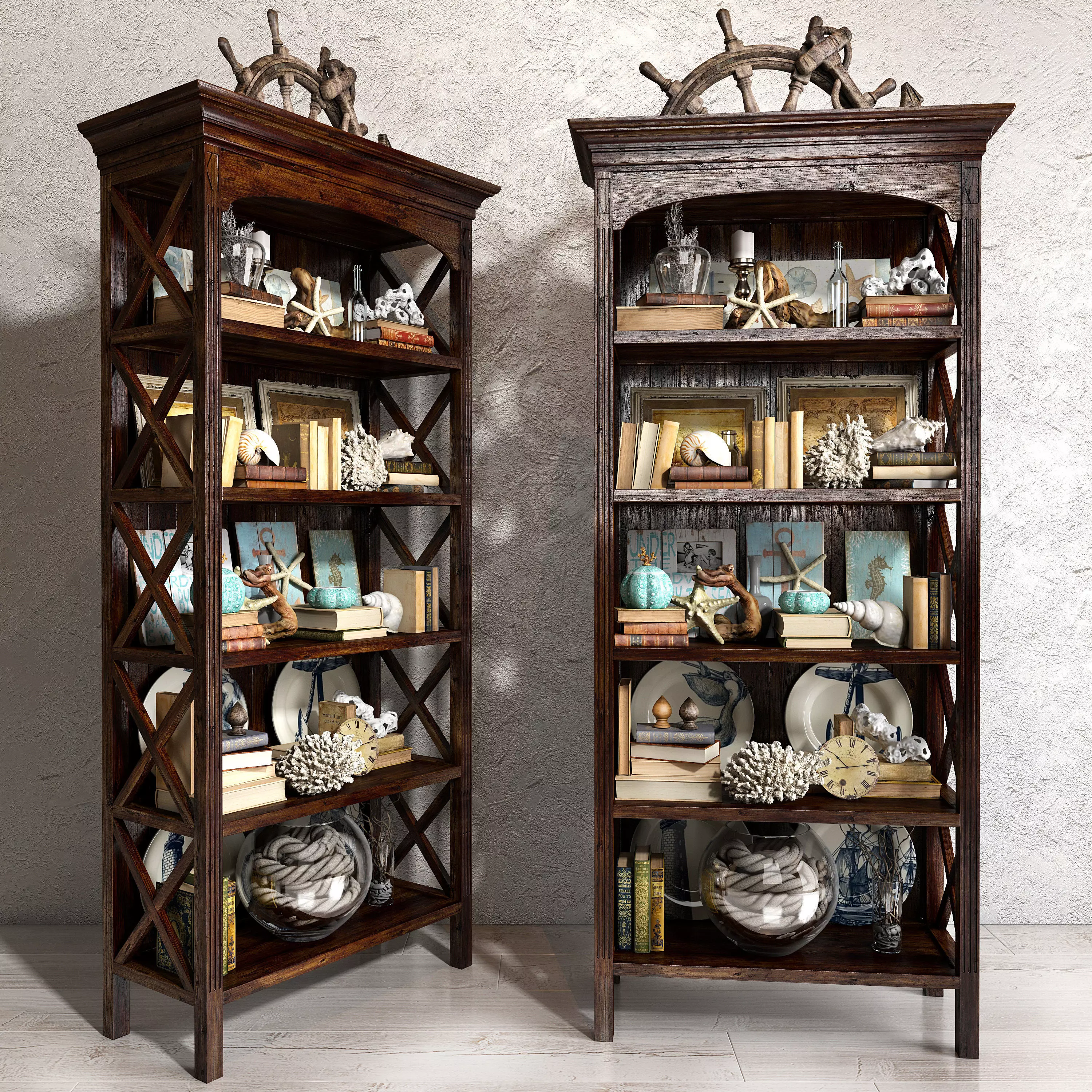 Sea decorative set 01 3D model_0