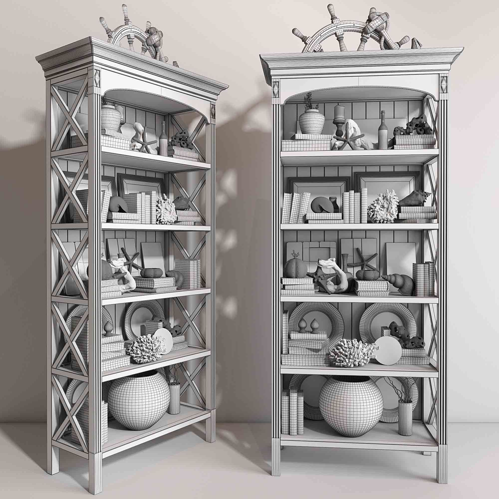 Sea decorative set 01 3D model_5