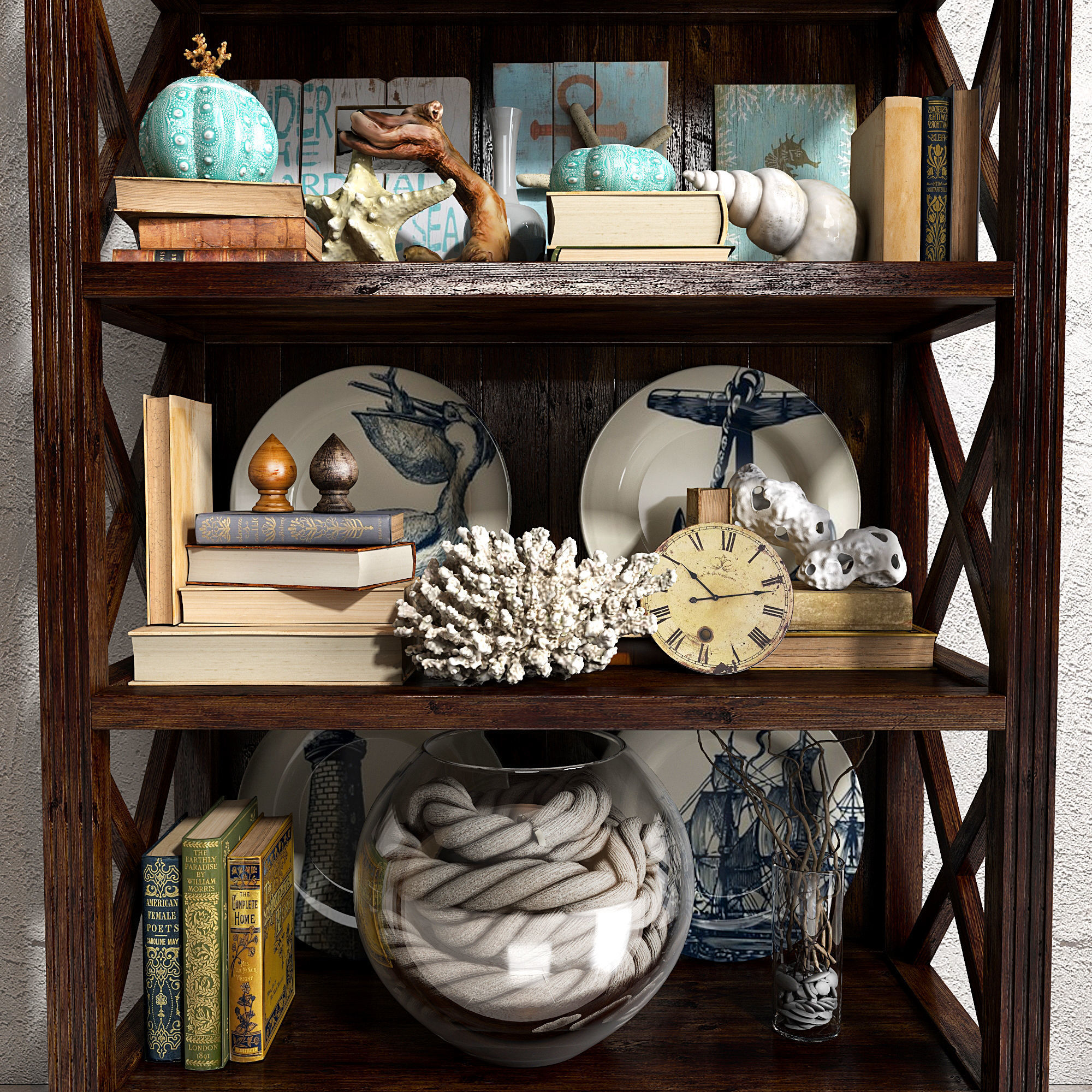 Sea decorative set 01 3D model_4