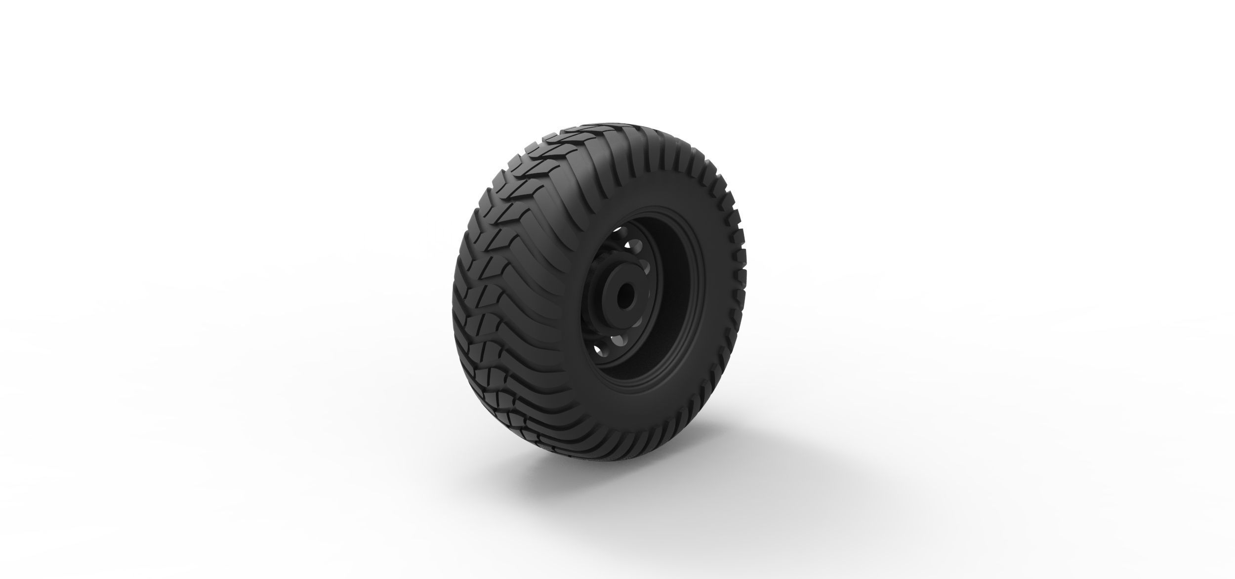 Offroad wheel 8 3D print model_3
