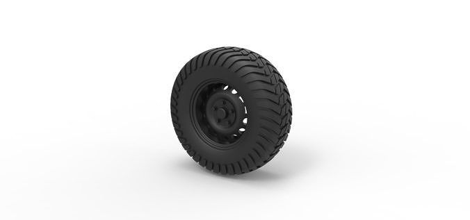 Diecast Offroad wheel 8 3D print model