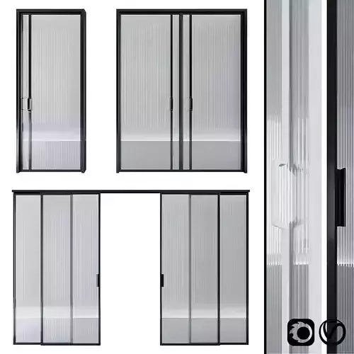 Glass door pocket and swing system black pink gold brown white 