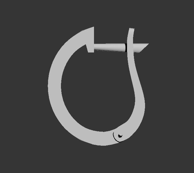 101212 E classic earrings 3D print model_4