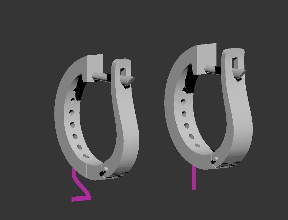 101212 E classic earrings 3D print model_3