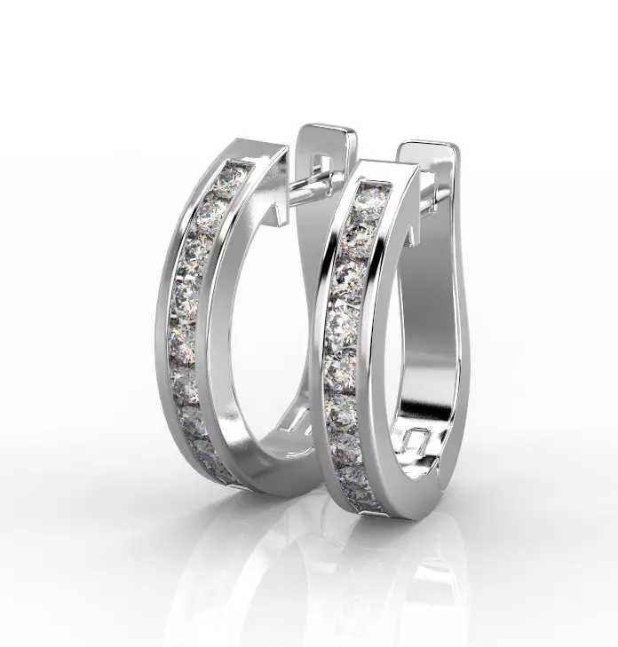 101212 E classic earrings 3D print model_0