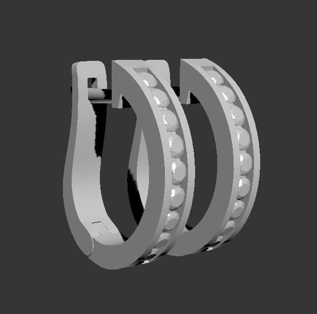 101212 E classic earrings 3D print model_11