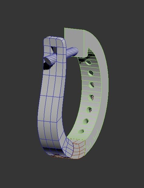 101212 E classic earrings 3D print model_6