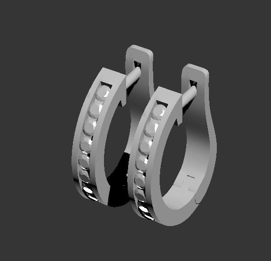 101212 E classic earrings 3D print model_9