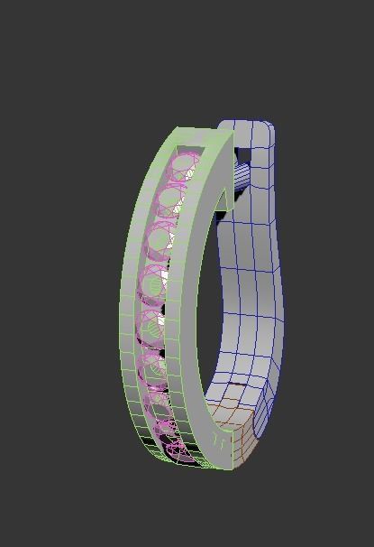 101212 E classic earrings 3D print model_7