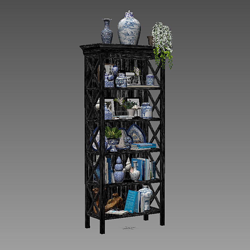 The blues Vase collections set 02 3D model_5