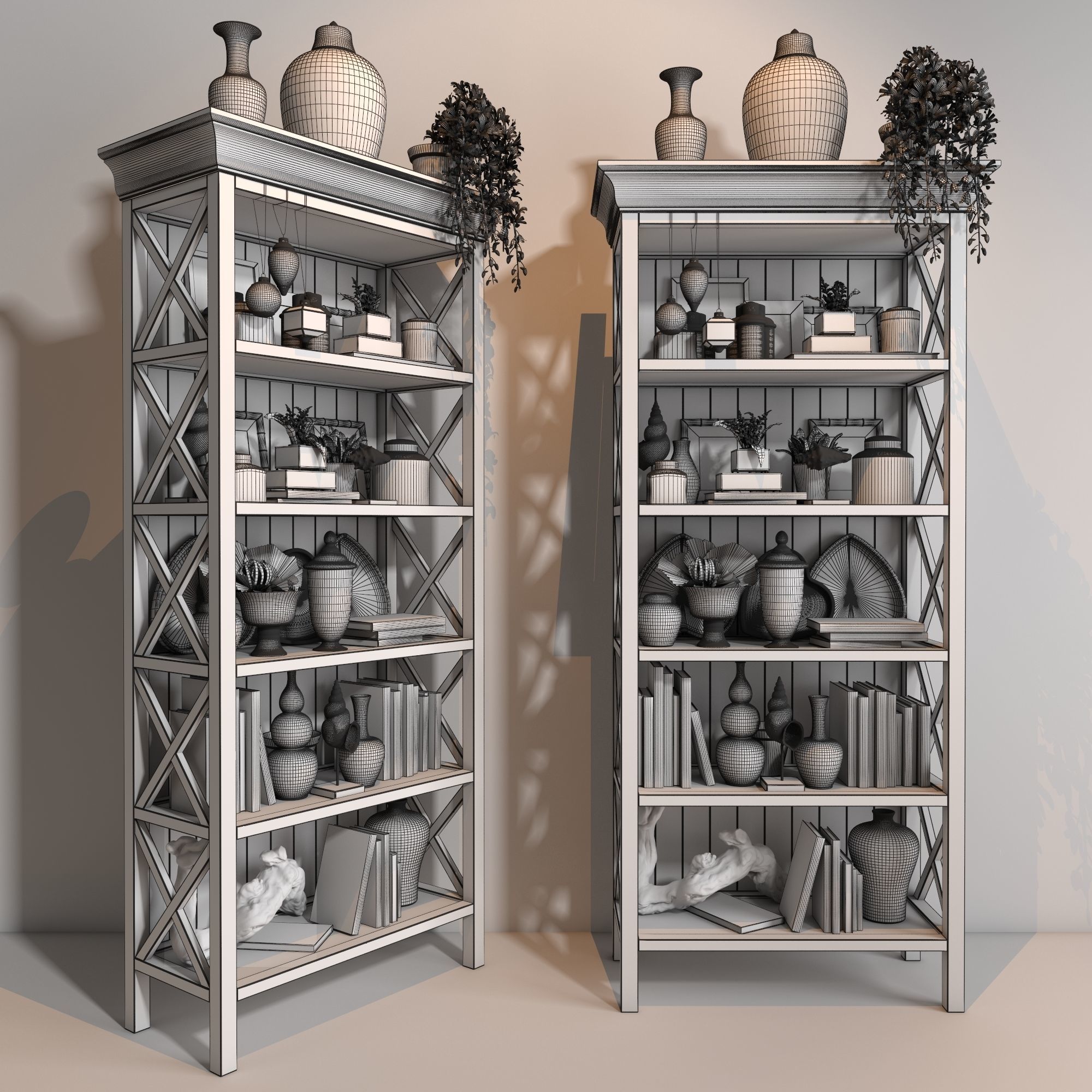 The blues Vase collections set 02 3D model_4