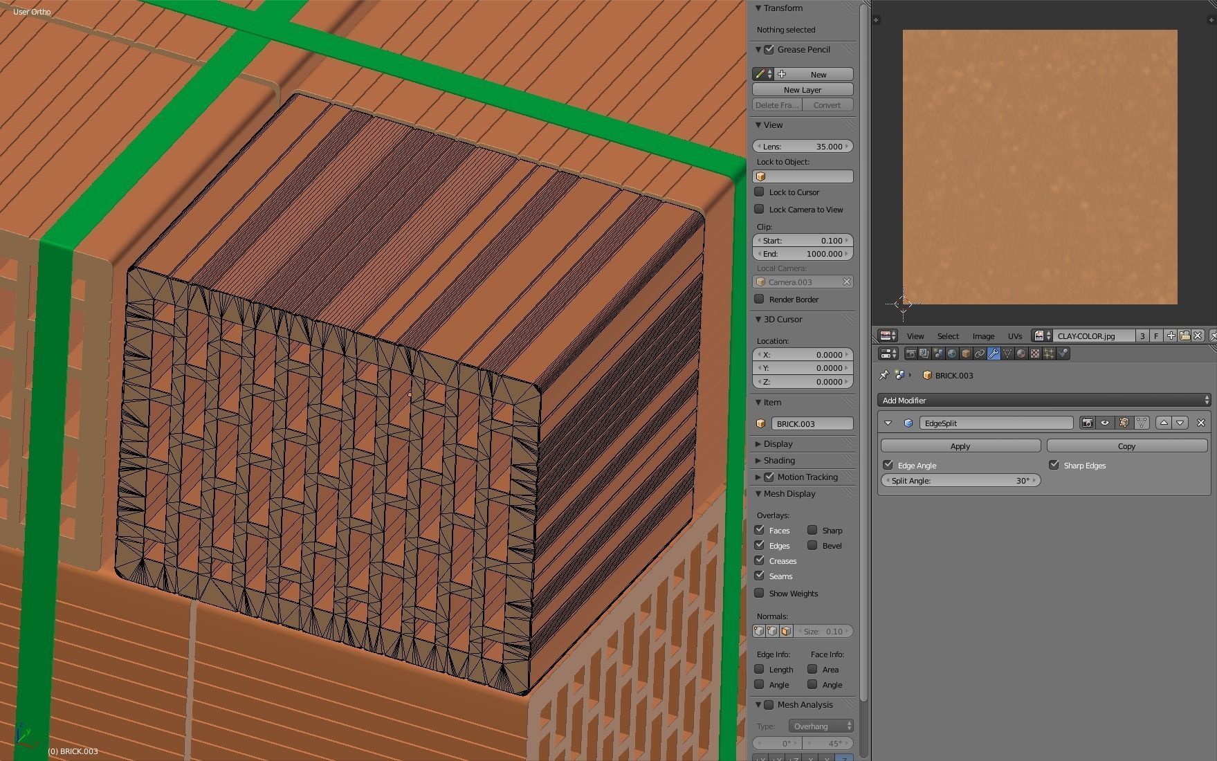 Hollow Clay Blocks and Wooden Pallet 3D model_17