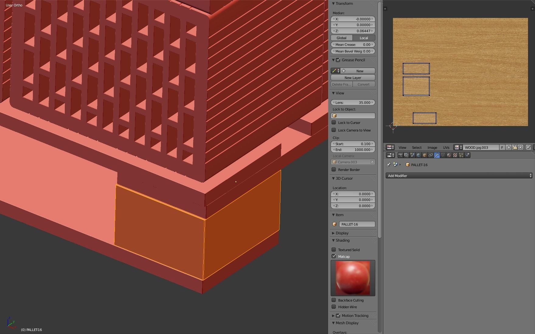 Hollow Clay Blocks and Wooden Pallet 3D model_15