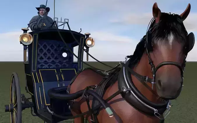 London cab cabman horse