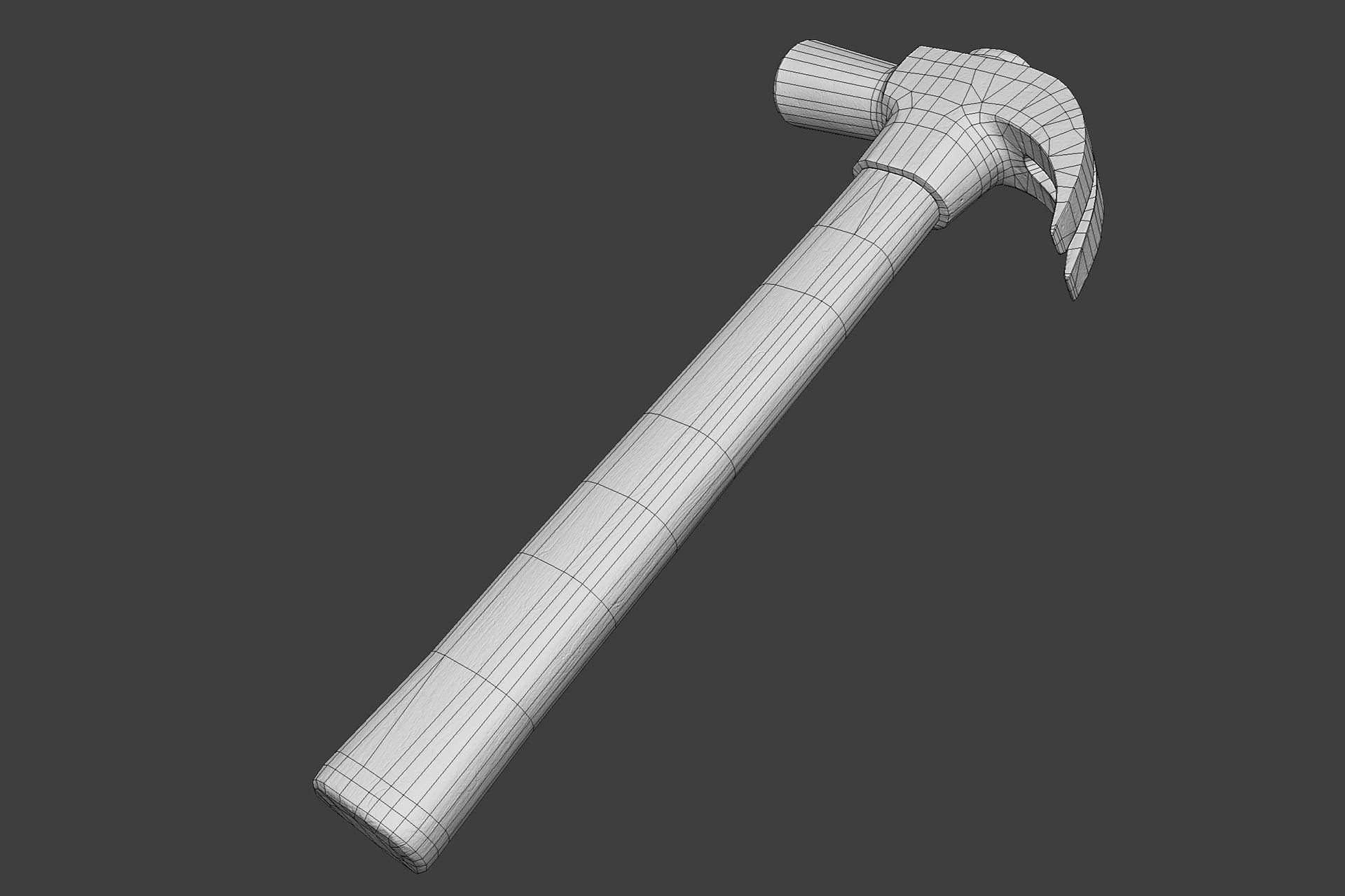 Hammer Low-poly 3D model_3