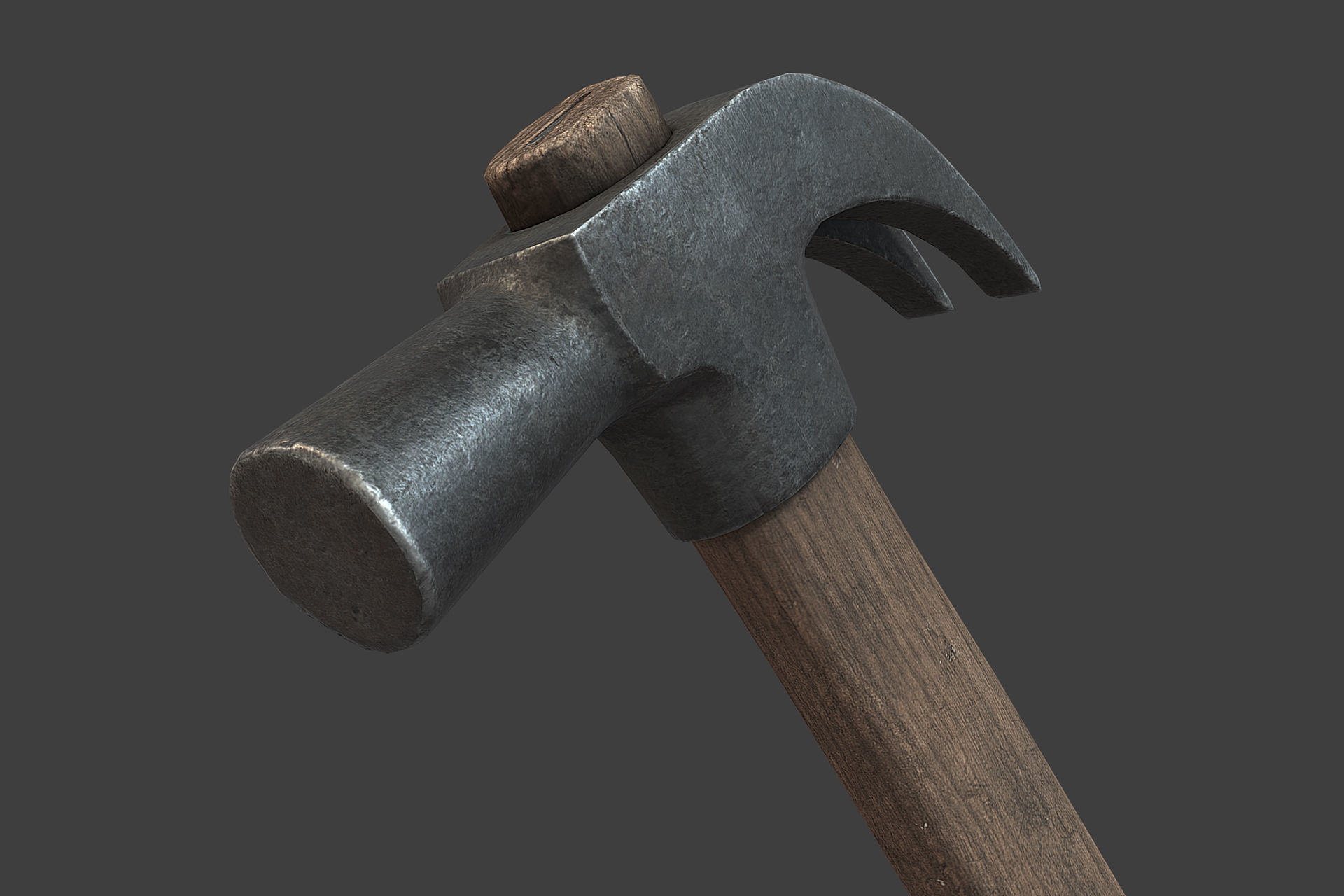 Hammer Low-poly 3D model_7