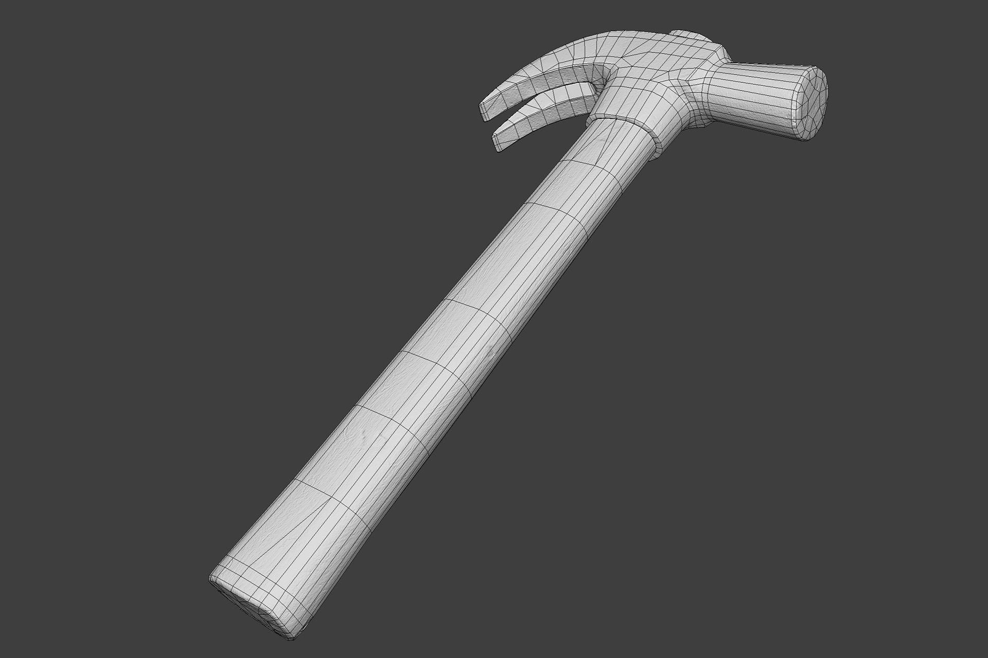 Hammer Low-poly 3D model_1
