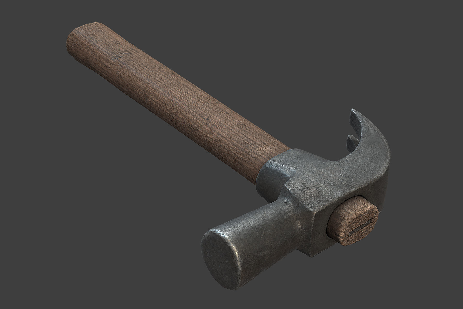 Hammer Low-poly 3D model_5