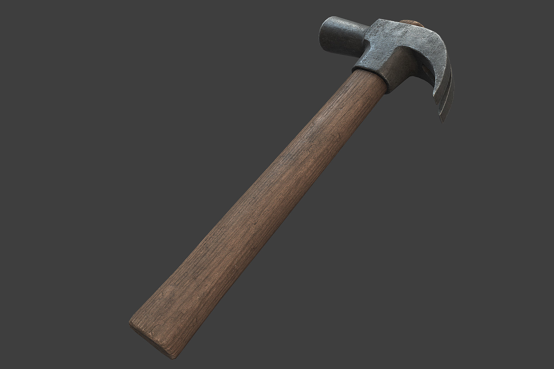 Hammer Low-poly 3D model_2
