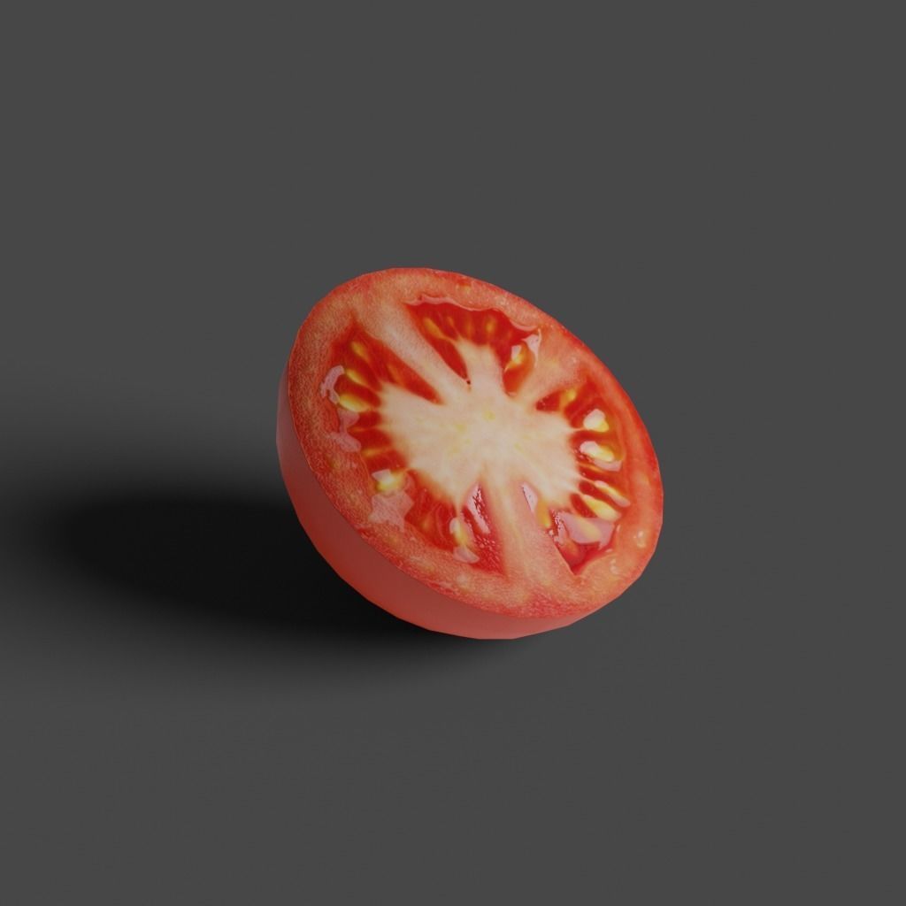 Low Poly Tomato photorealistic 3d model scene Low-poly 3D model_3