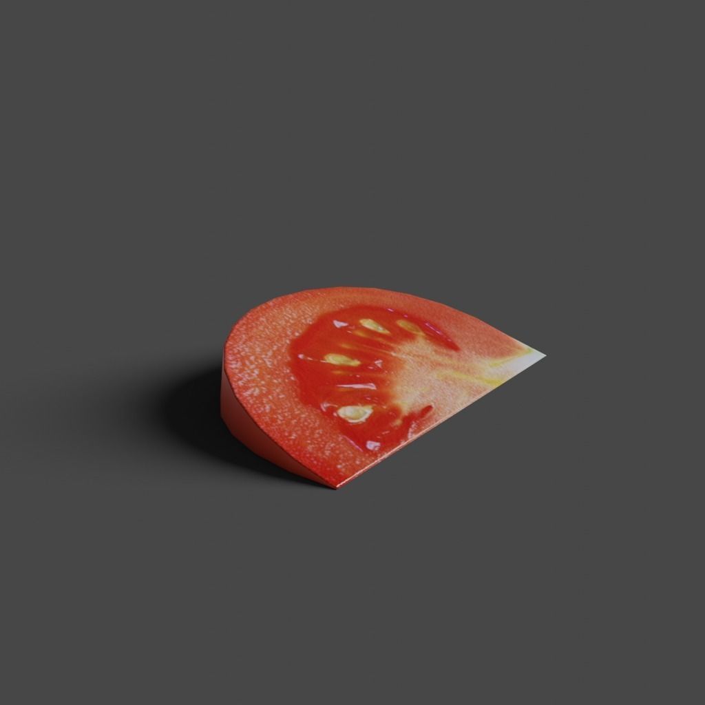 Low Poly Tomato photorealistic 3d model scene Low-poly 3D model_9